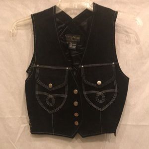 TuttpPelle crop top suede black vest